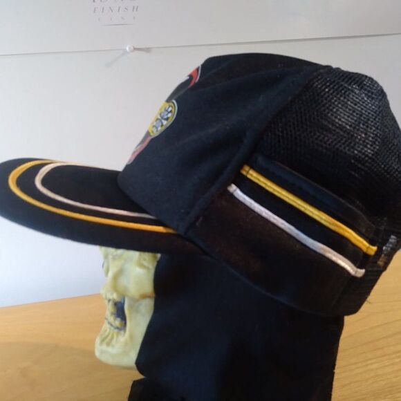 Vintage Kenai Open Dart Tournament Striped Snap Back Trucker Hat - Picture 3 of 8